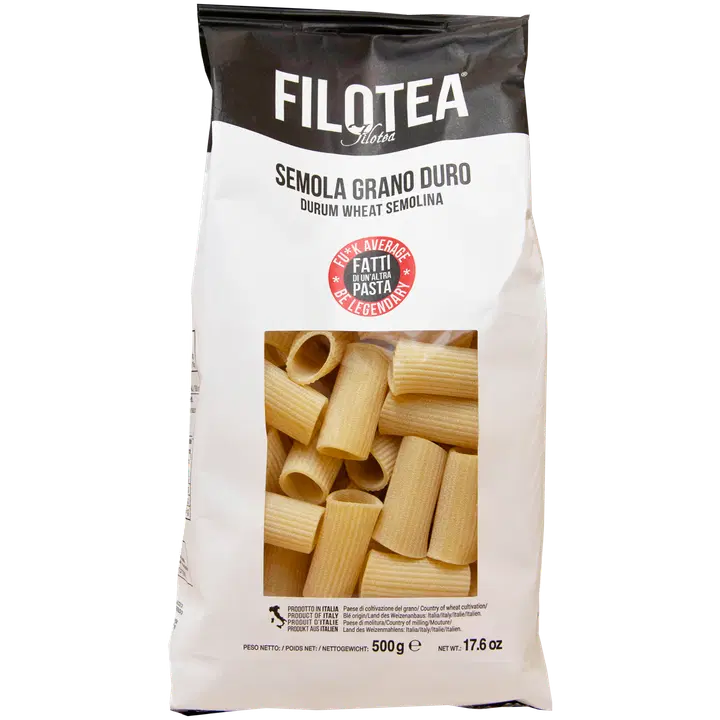 Filotea rigatoni durumvehnä semolina-pasta 500 g