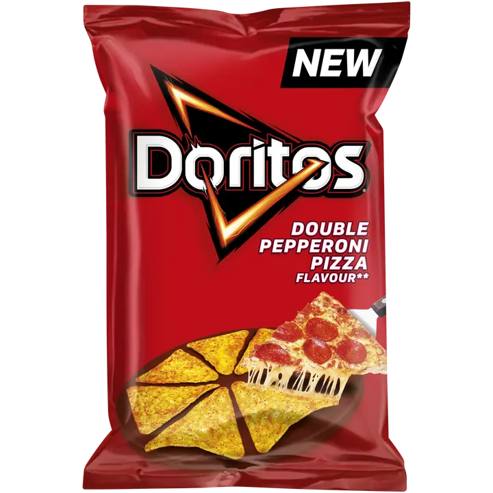 Doritos double pepperoni pizzamaustettu nacho maissilastu 170g