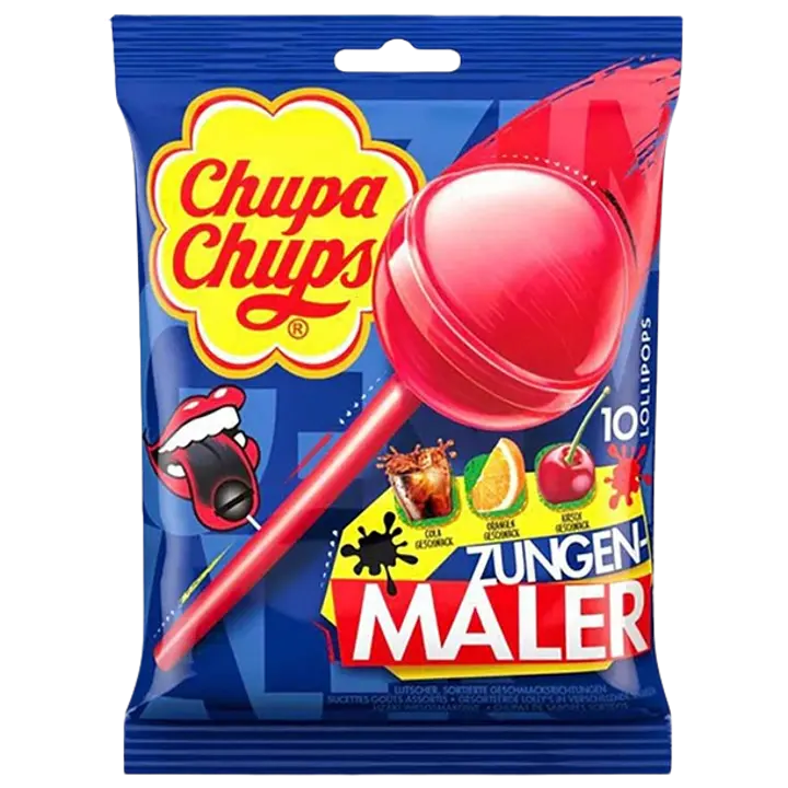 Chupa Chups Tongue Painter pulgakommid kotis (10tk) 120g