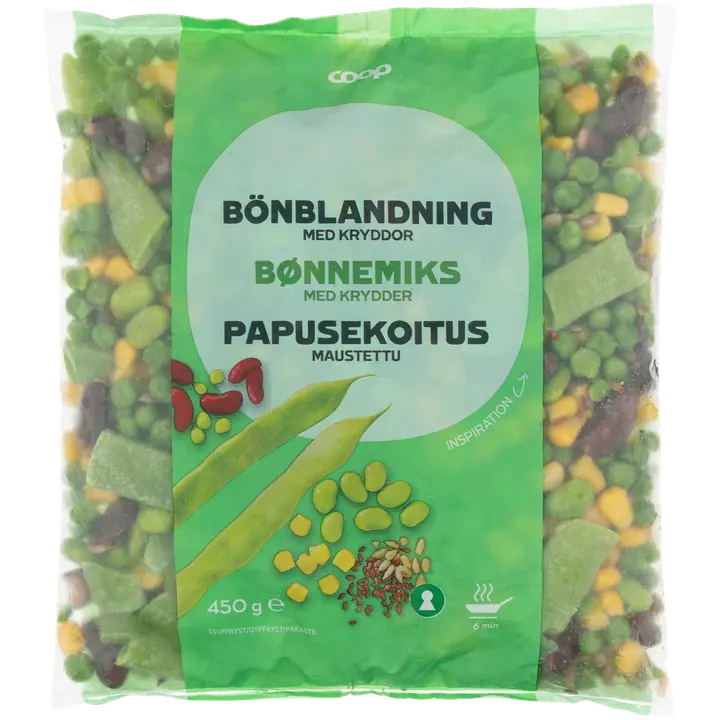 Coop maustettu papusekoitus 450 g pakaste