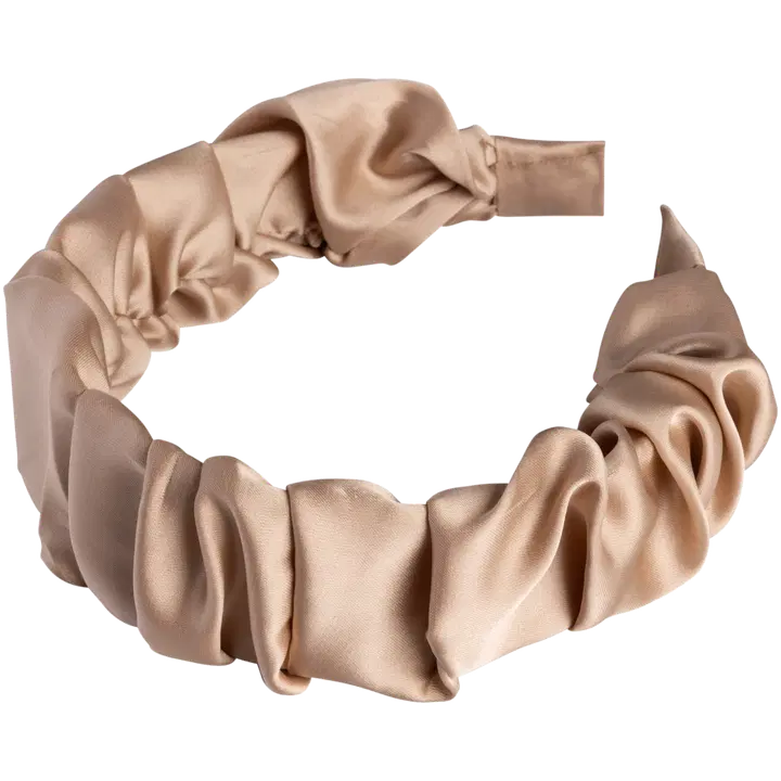 Cailap Hiuspanta leveä satiini, beige