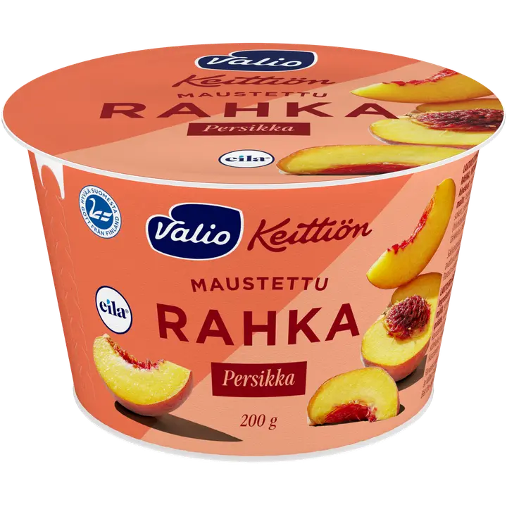 Valio Keittiön maustettu rahka 200 g persikka laktoositon