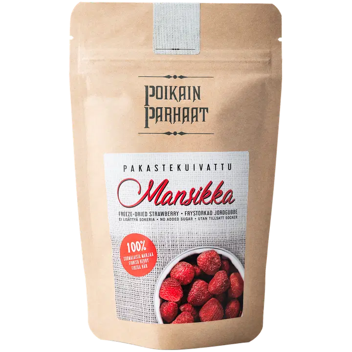 Poikain Parhaat Pakastekuivattu mansikka 10g
