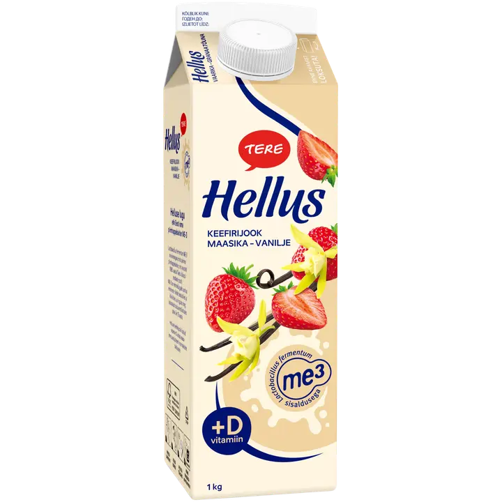 Hellus keefirijook maasika-vanilje, 1 kg