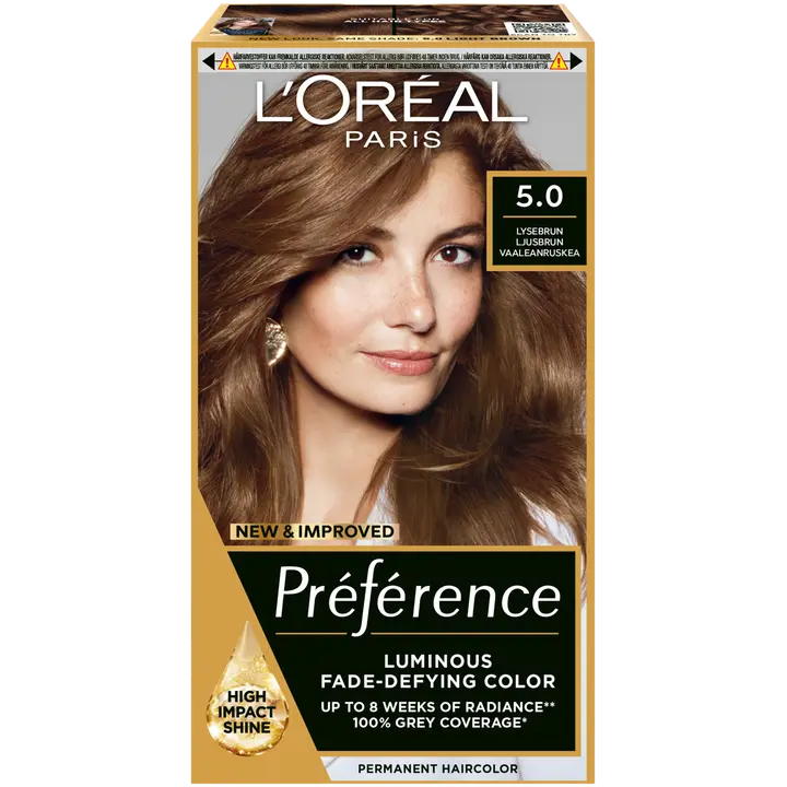 L'Oréal Paris Préférence 5.0 Rome Light Brown Vaalenaruskea kestoväri 1kpl