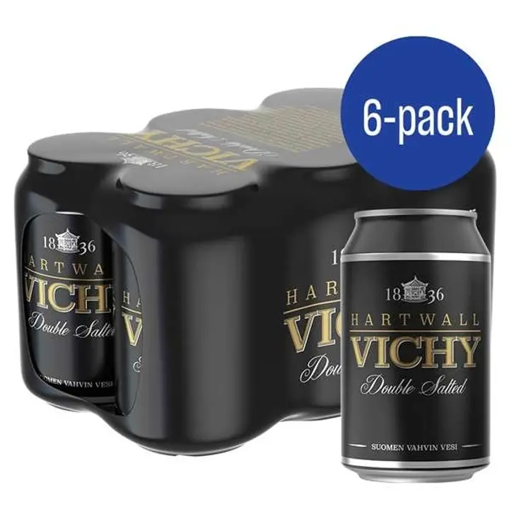 6 x Hartwall Vichy Original Double Salted kivennäisvesi 0,33 l