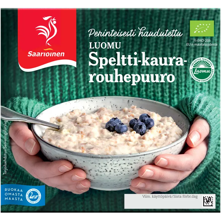Saarioinen Luomu Speltti-kaurarouhepuuro 270g