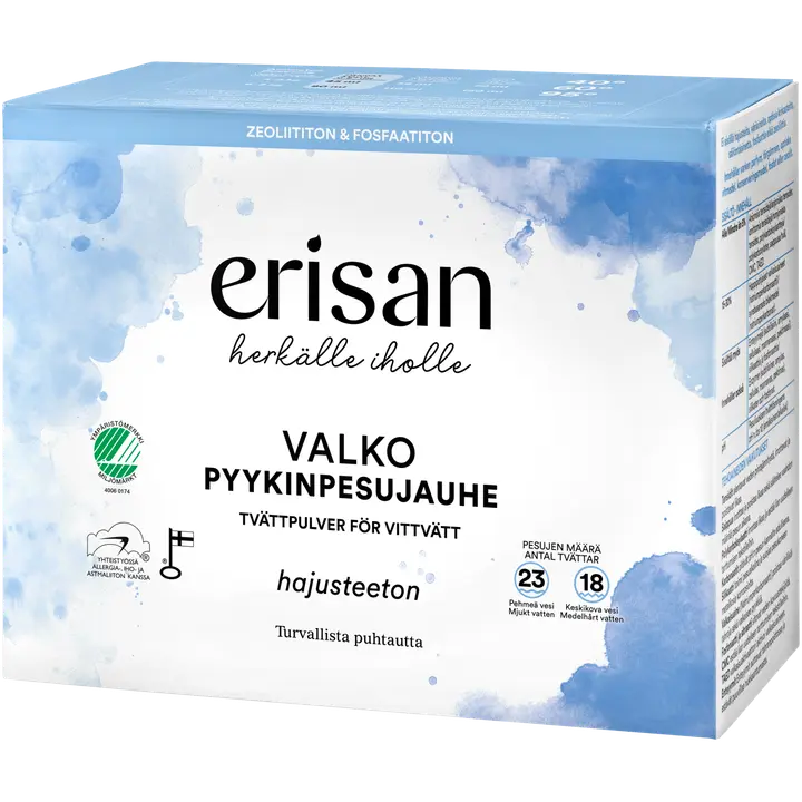 Erisan Hajusteeton Valko Pyykinpesujauhe 1 kg