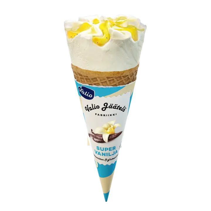 Valio jäätelö tuutti 112 ml super vanilja laktoositon