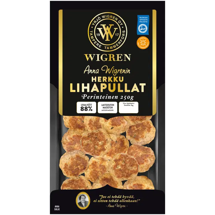 Wigren Herkku Lihapullat Perinteinen 250g