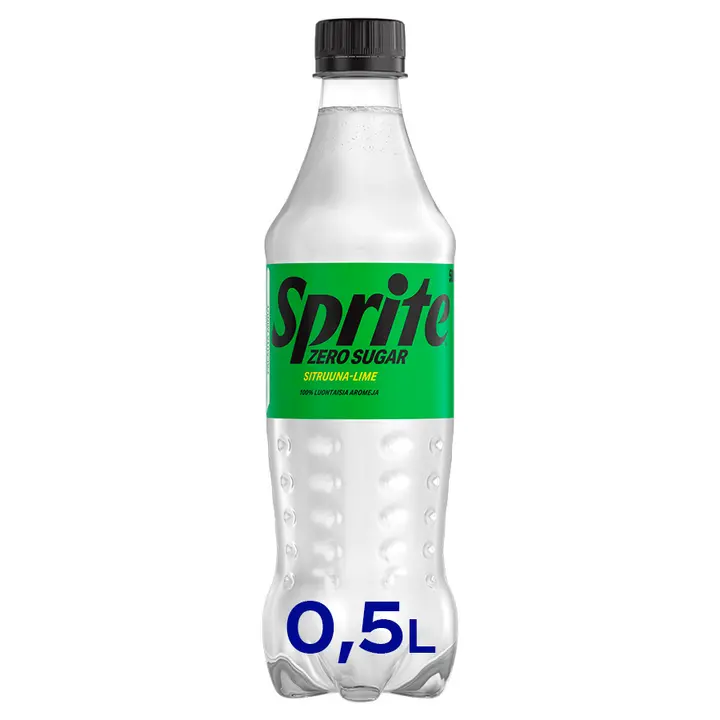 Sprite Zero Sugar Sitruuna-Lime virvoitusjuoma muovipullo 0,5 L