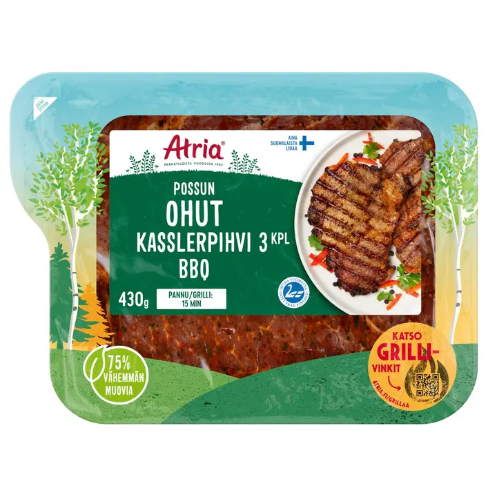 Atria Possun Ohut Kasslerpihvi Bbq 430g