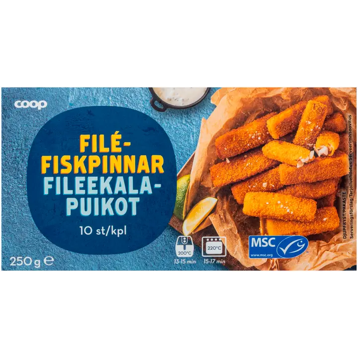 Coop fileekalapuikot MSC 250 g pakaste