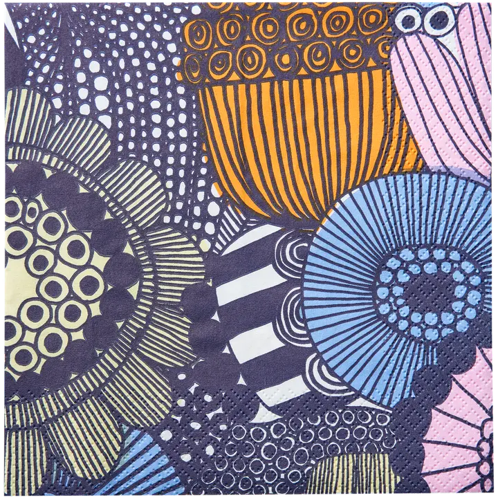 Marimekko Siirtolapuutarha pinkkilila lautasliina 20kpl/33cm