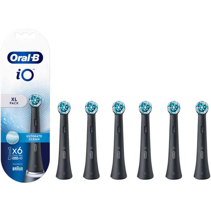 Oral-B Vaihtoharjat iO Ultimate Clean Black 6 kpl