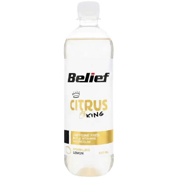 BELIEF gaseeritud Tsitrusemaitseline madala kalorsusega kofeiinivaba jook 530ml