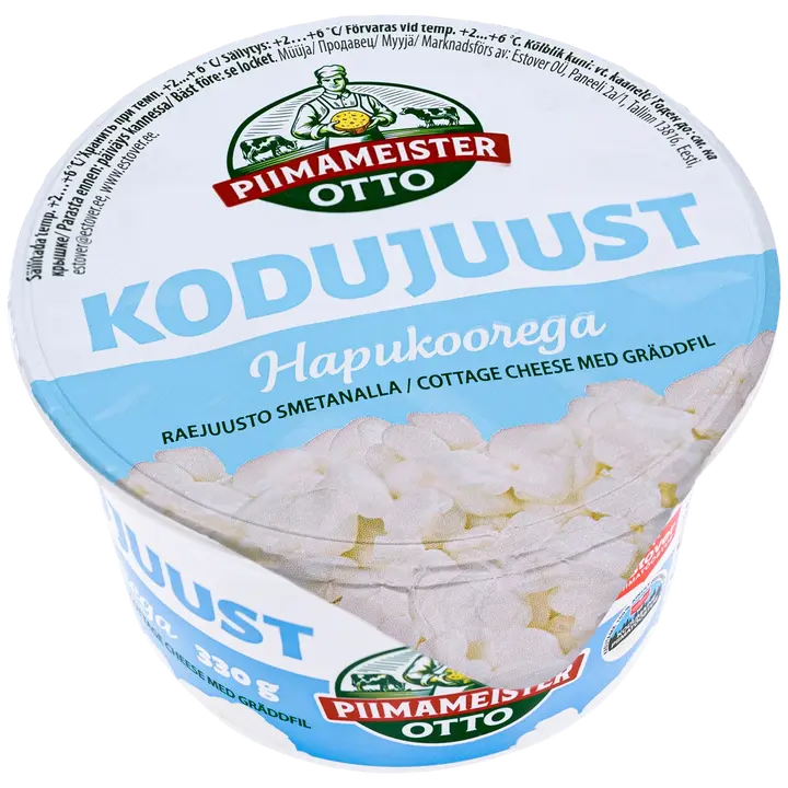 Piimameister Otto Hapukoorega kodujuust, 330g