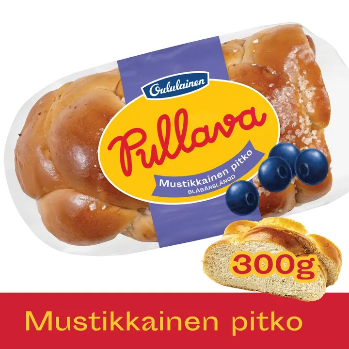 Oululainen Pullava Mustikkainen pitko 300g