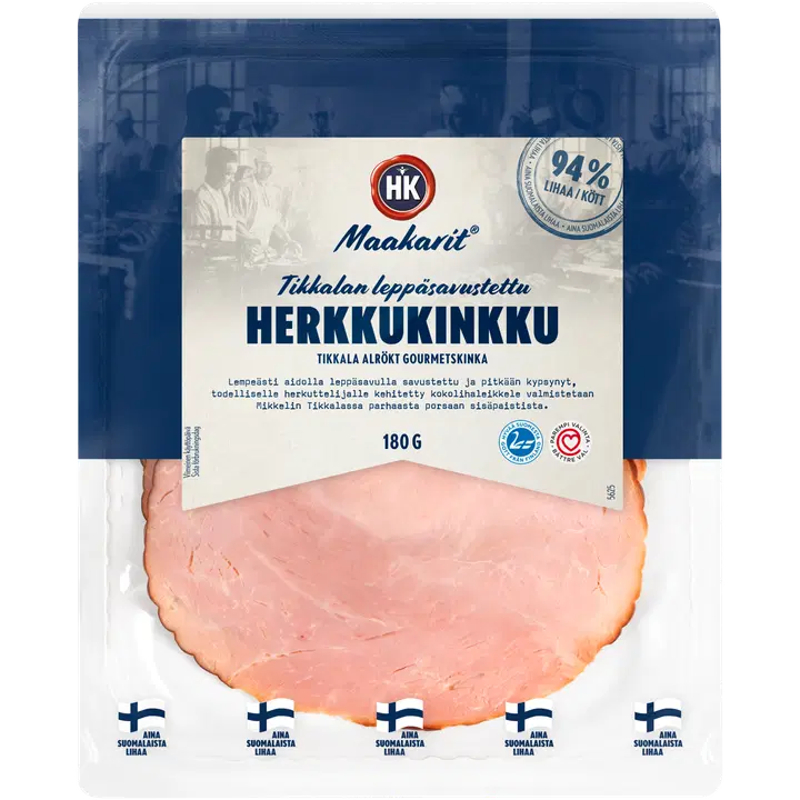 HK Maakarit® Tikkalan leppäsavustettu herkkukinkku 180 g