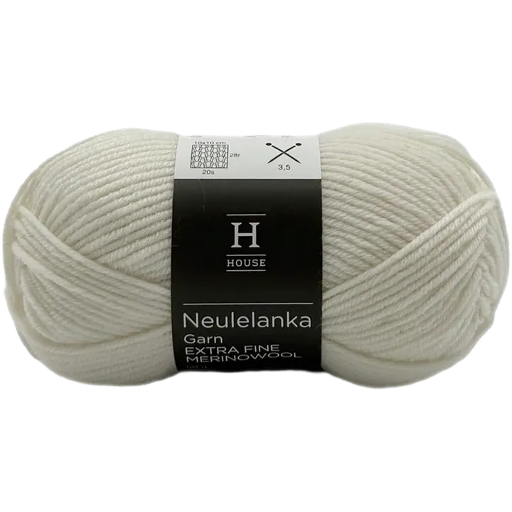 House neulelanka merinovilla 311120 50 g White 208