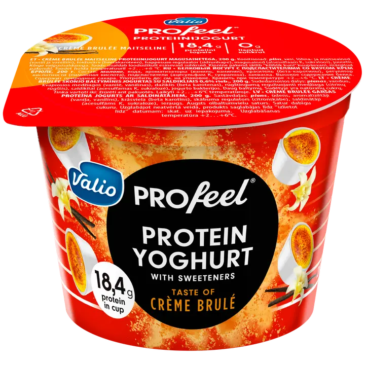 Valio Profeel Creme brulee maitseline jogurt, 200 g