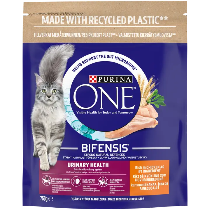 Purina One 750g urinary health, sisältää runsaasti kanaa kissanruoka