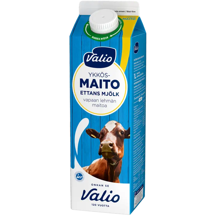 Valio vapaan lehmän ykkösmaito 1 l