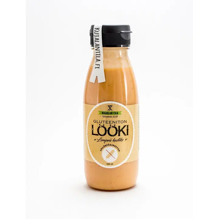 Kujalan Tila Lempeä Gluteeniton valkolöökikastike 330ml