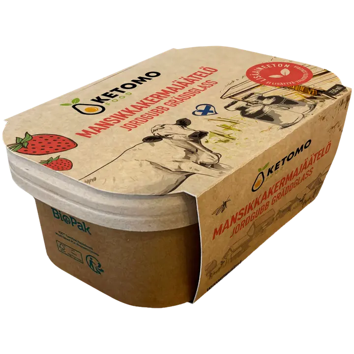 Ketomo Food Mansikkakermajäätelö 750ml