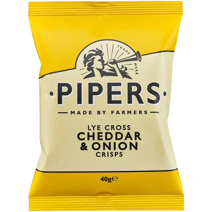 Pipers Crisps Lye Cross cheddar & sipuli perunalastu 40g