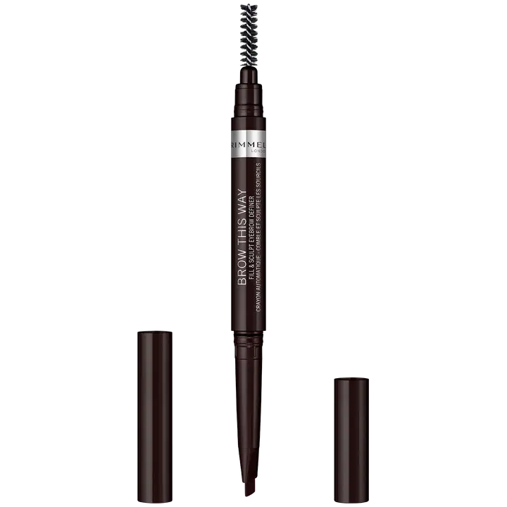 Rimmel Brow This Way Filler & Fixer -kulmakynä 004 Soft Black 0,4 g