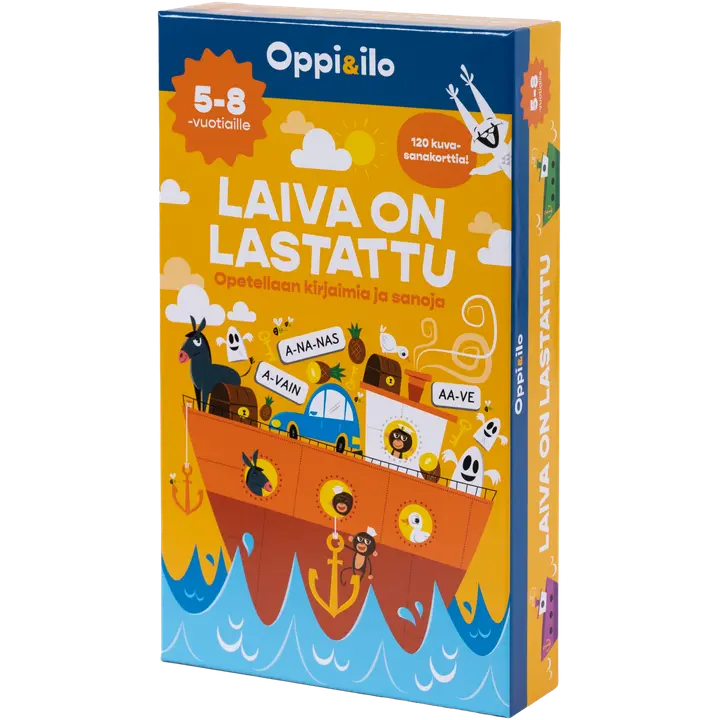 Oppi&ilo Laiva on lastattu -lautapeli 5-8 v