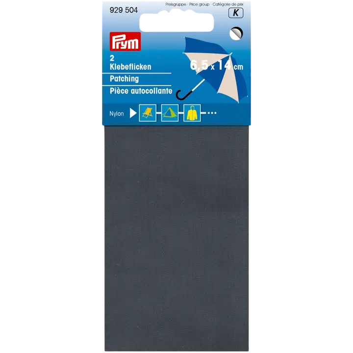 Prym nylonpaikka 6,5x14cm 2kpl harmaa