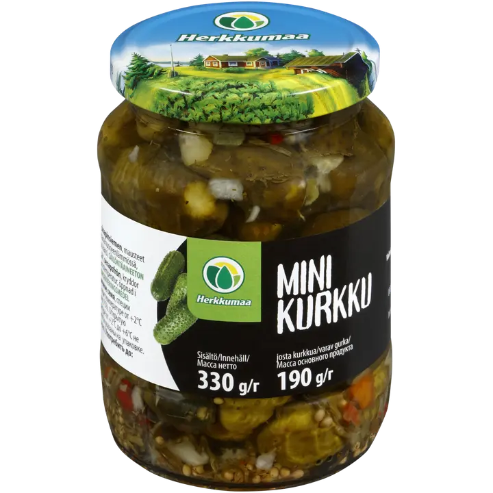 Herkkumaa Minikurkku 330/190g