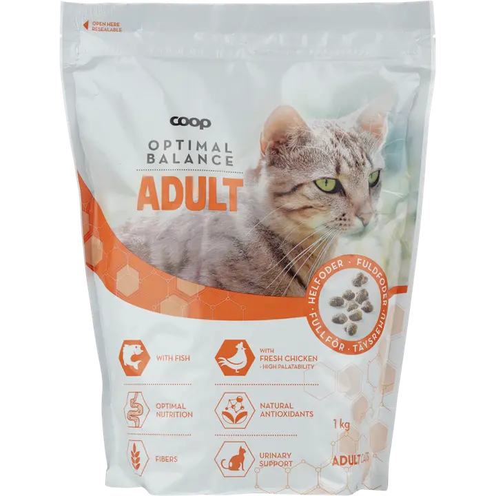 Coop Optimal aikuisen kissan kuivaruoka 1kg