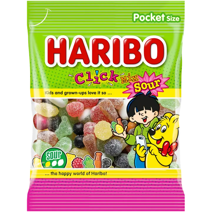 HARIBO Click Mix Sour 75 g karkkipussi