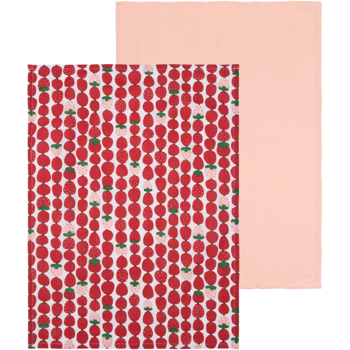 House keittiöpyyhe Mansikka 50x70cm punainen 2-pack PatternLab