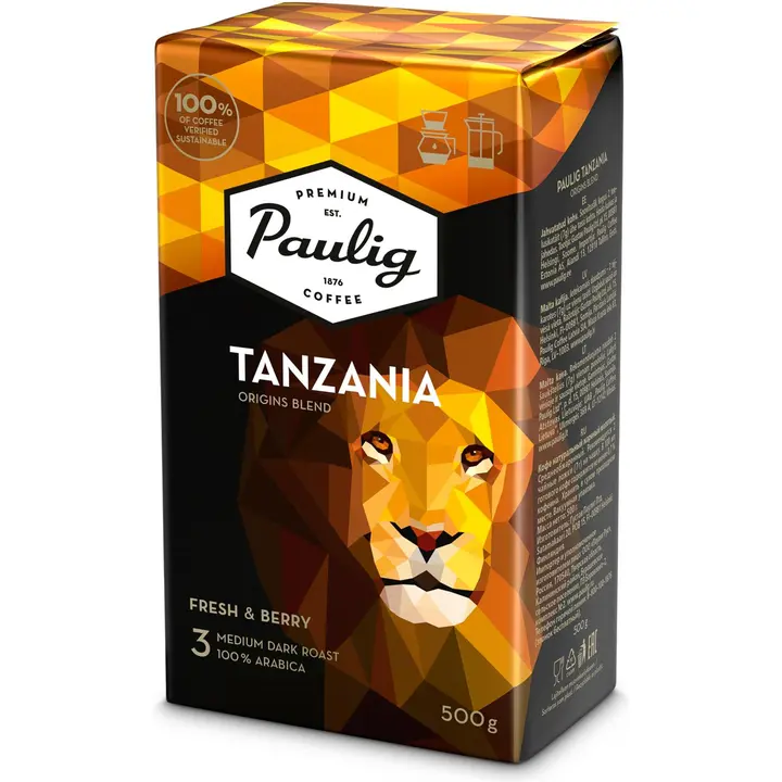 Filtri- ja presskannukohv Tansania Origins Blend 500 g