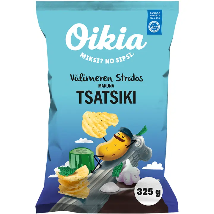 Oikia Välimeren Stratos tzatxiki potatischips 325 g