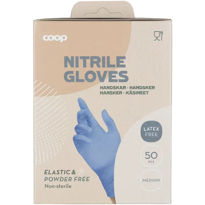 Coop kertakäyttökäsine M nitriili 50 kpl