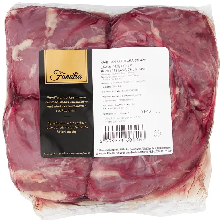 Familia Karitsan paahtopaisti 4 kpl/vakuumi ~0,8kg