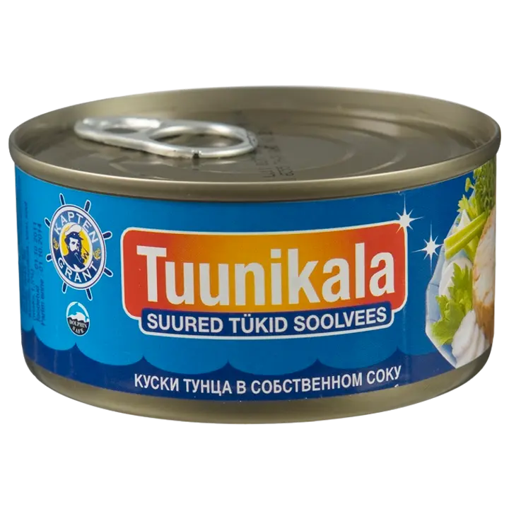 Kapten Grant tuunikala suured tükid soolvees 185 g