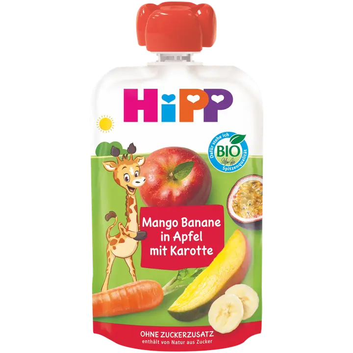 HiPP Hippis porgandipüree mango ja banaaniga BIO 6k