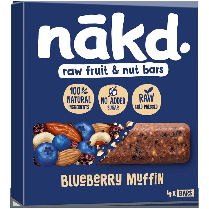 Nakd toorbatoon mustika muffini maius multipakk 4x35g