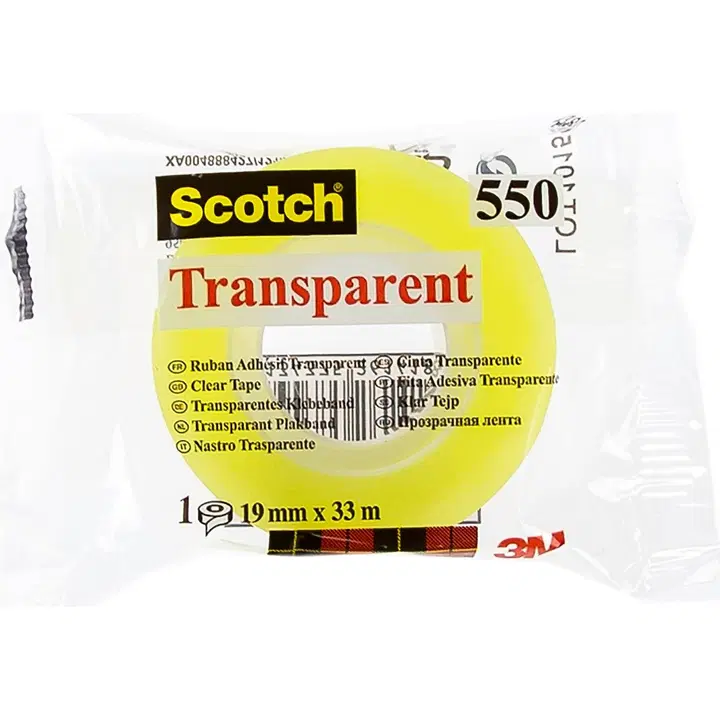 Scotch läpinäkyvä teippi 550 19 mm x 33 m