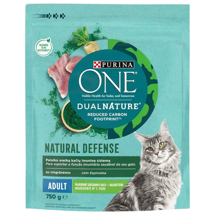 Purina One DualN kassitoit kalkun/spirulina 750g