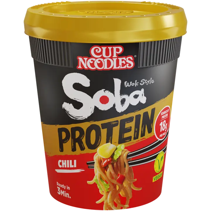 Nissin Soba Cup Protein Chili 93g, pikanuudeli