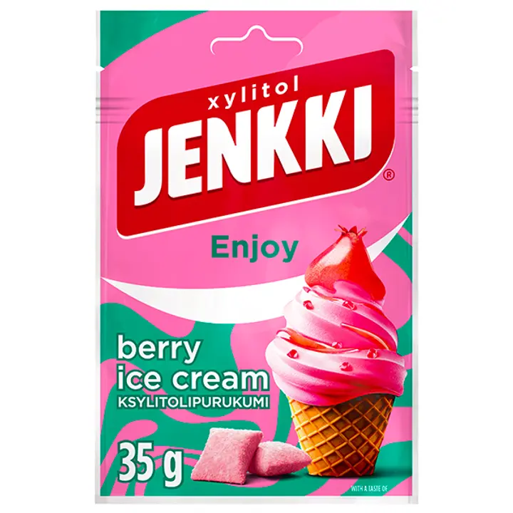 Jenkki Enjoy Berry ice cream ksylitolipurukumi 35g