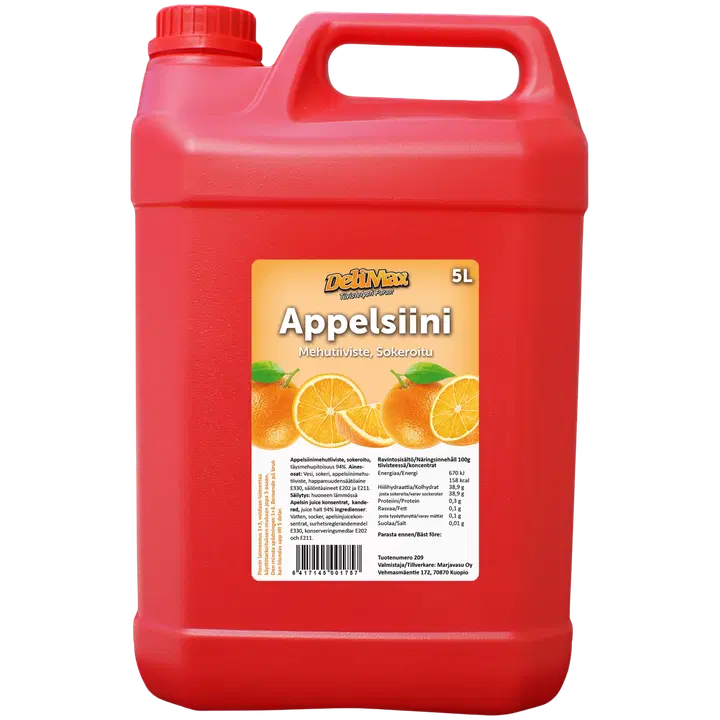Delimax Appelsiinimehutiiviste 1+3 5L, sokeroitu