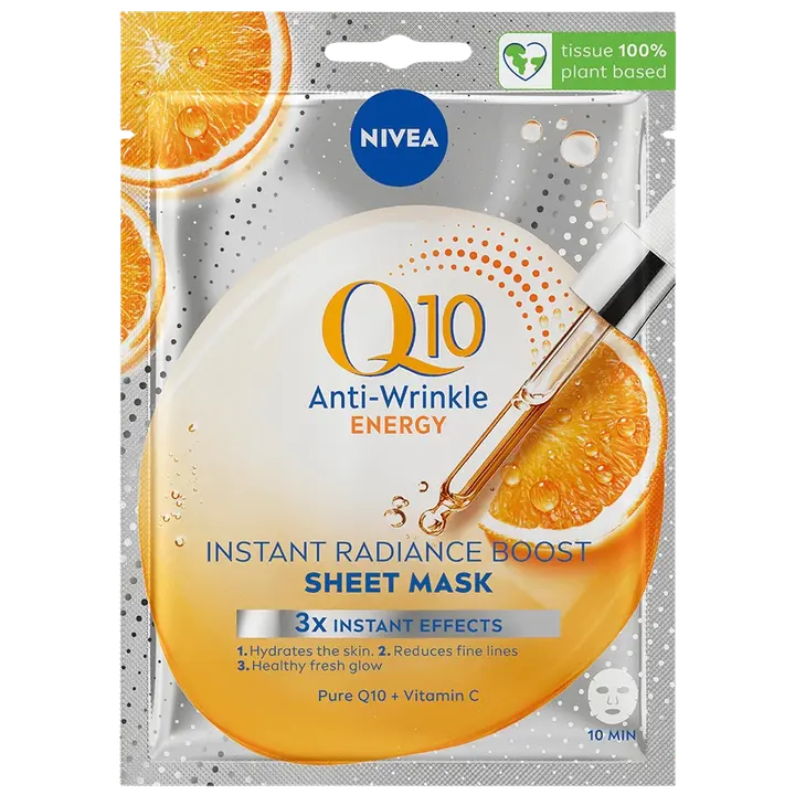 NIVEA 1kpl Q10 Anti-Wrinkle Energy Sheet Mask -kasvonaamio